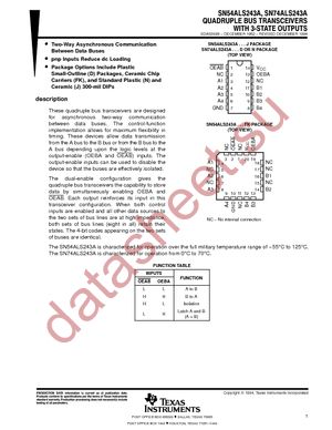 SN74ALS243ADRG4 datasheet  